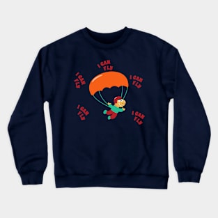 Vector illustration of a cute skydiver. Crewneck Sweatshirt